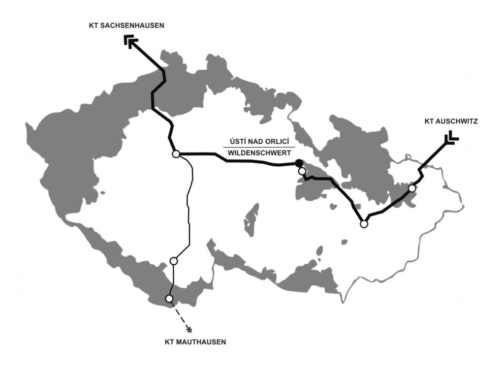 Mapa s trasou transportu 6226